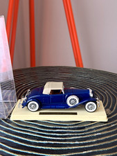 Solido Duesenberg J Spider 1935 1:43 Diecast Blue/White Age d'Or w/ Case