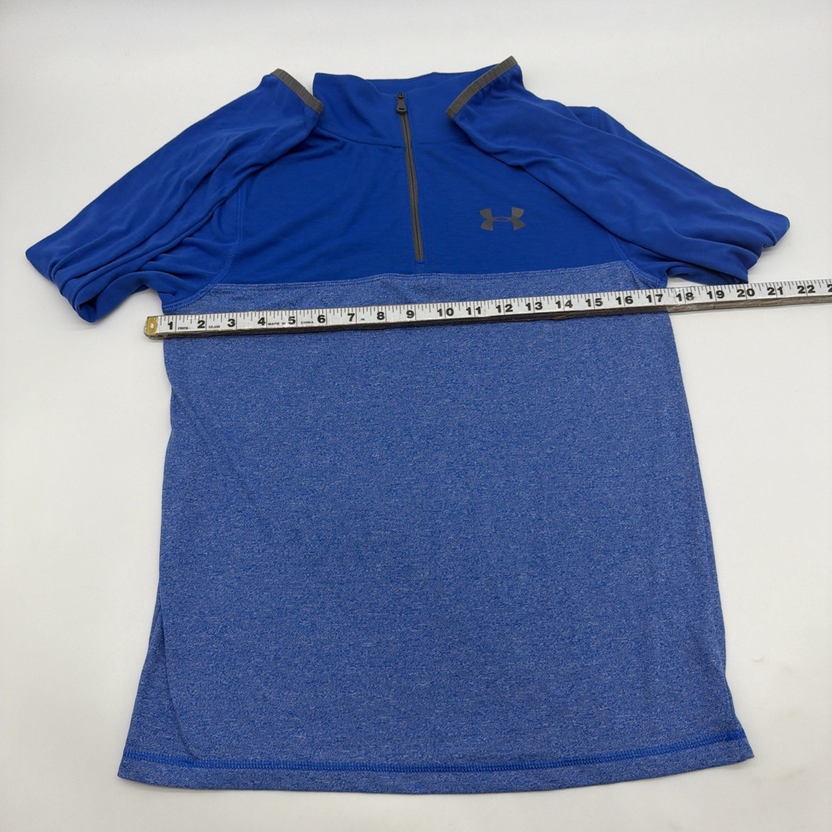 ⭐︎⭐︎⭐︎ Under Armour Heat Gear Threadborne Sweatshirt Girls L Blue 3/4Zip
