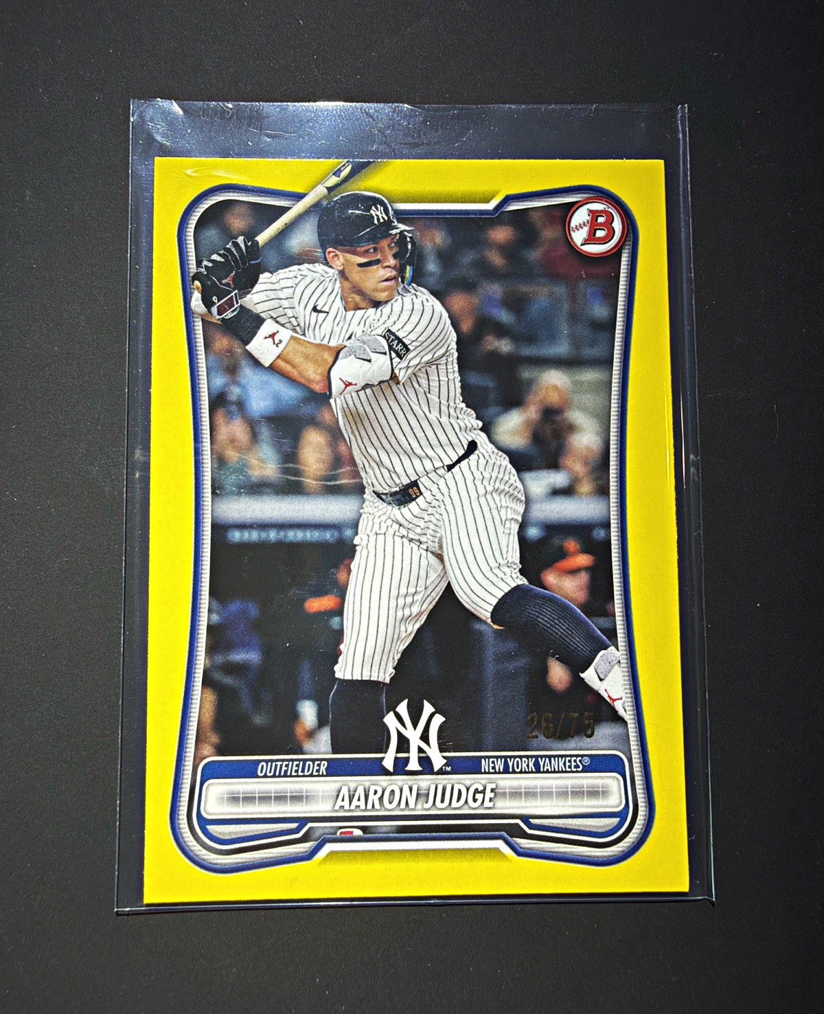 2026 Topps Series 1 Aaron Judge #1 Yellow Parallel /75 New York Yankees