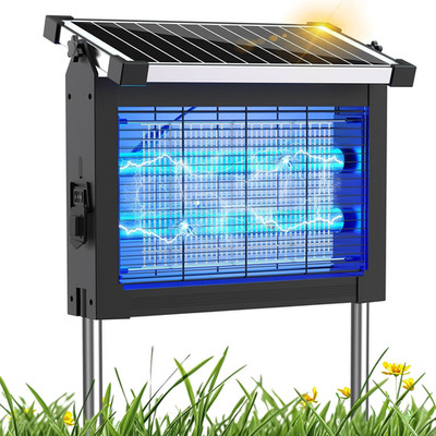 Solar Bug Zapper Outdoor 4500V Cordless Waterproof Portable Type-C