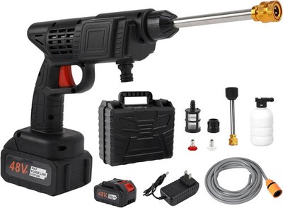 Cordless Electric High Pressure Water Spray Gun Car Washer Portable Cleaner Tool
