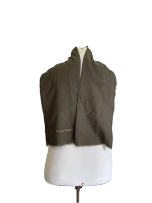 AS2# Giorgio Armani Brown Linen Fabric Sample Designer Textile Material Italy