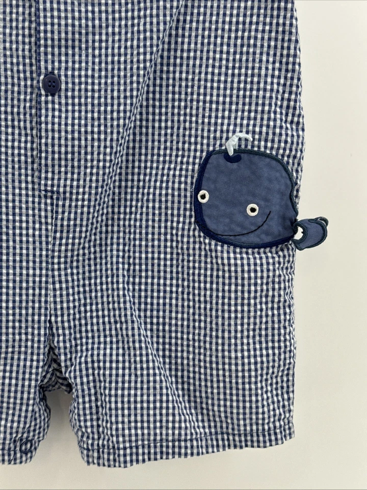 Mameluco Mayfair Company TMC para bebés niños apliques a presión azul ballena 4T Foto 2 de 4