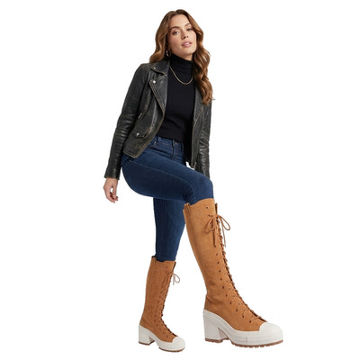 Converse Chuck 70 De Luxe Heel XX Hi Western Boot Suede Ginger Wmns 9 A15660C