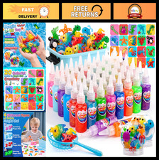 Magic Water Elf Toy Kit - 50 Gel Beads 4 Types 20 Colorful Molds for Kids