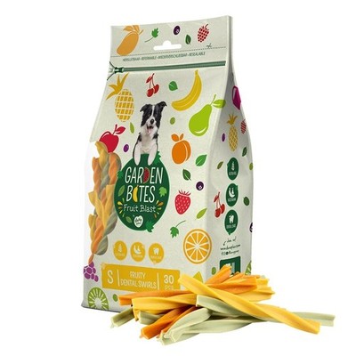 Garden Bites Fruity Dental Swirls Hundesnack Leckerlis vegan Zahnpflege S