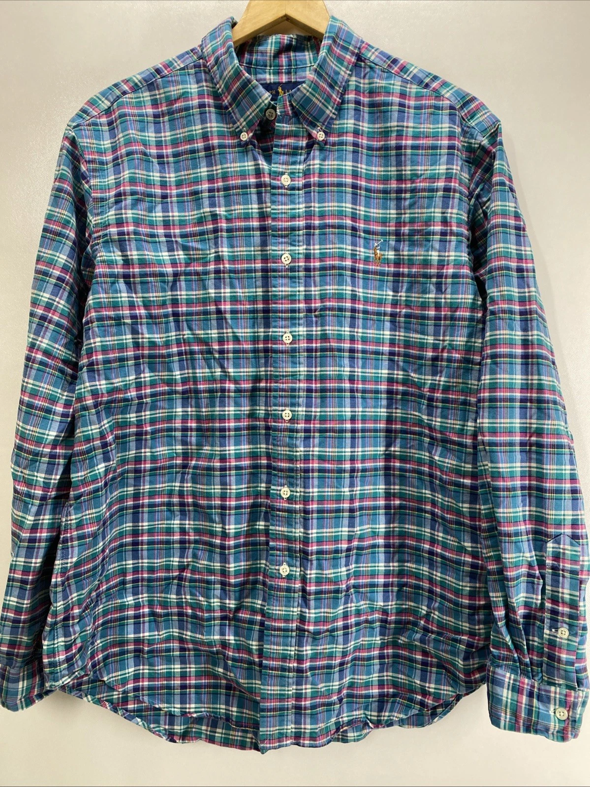 Ralph Lauren Polo Vintage Colored Pony Long Sleeve Button Shirt Men’s XL 50-52