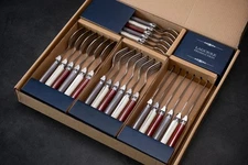 Laguiole Heritage Dinnerware Set; Luxury French Flatware in Premium Stainless...