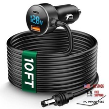 10 FT Starlink Mini Cable with Car Adapter, Starlink Mini 18AWG DC Power Cable