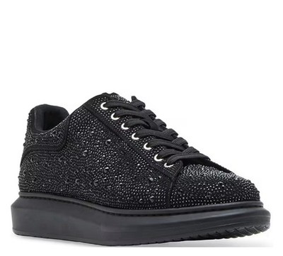 Steve Madden Men's 8 M Icebox Rhinestone Black Casual Shoe Sneaker