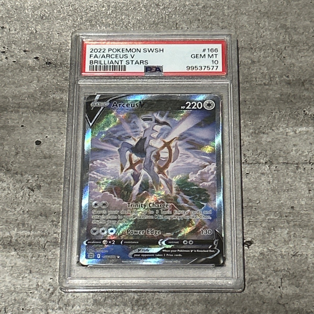 arceus v star pokemon card price TCG: (Alternate Full Art) 166/172 Brilliant Stars Holo PSA 10 Captured in a crystal Pokemon Trading Card Game Sword