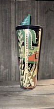 Starbucks Mike Willcox 24oz Cold Cup Tumbler 2024 Art Deco Birds Stars Design