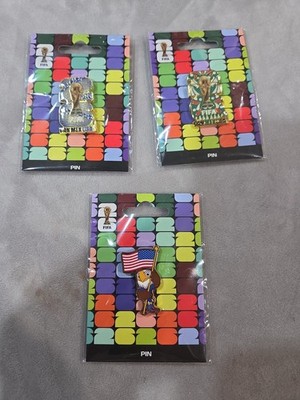 Official FIFA World Cup Mascot 2026  -Eagle & USA Flag Pin Lot Of 3