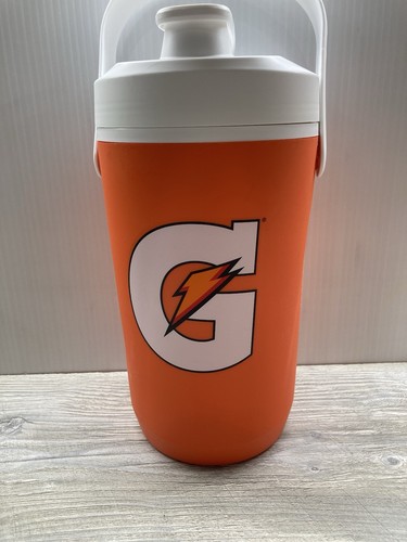 GATORADE 64 oz Cooler Water Bottle Jug Orange w/ Handle - Brand New! Made In USA - Afbeelding 2 van 6