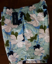SLATE & STONE Morning Glory Print SWIM TRUNKS SHORTS Men's XL NWT $98