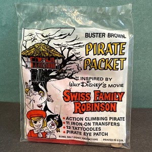 Disney Swiss Family Robinson 1960 Pirate Plastic Figure ++ Buster Brown Shoe