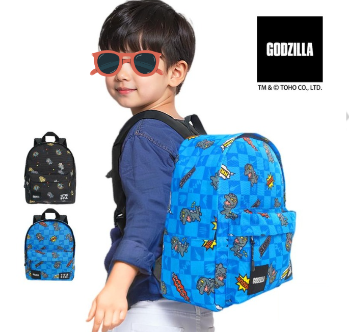 authentic godzilla backpack for kids Godzilla KIDS Versus Daypack Blue KIDS Bag Goods harness included New Japan