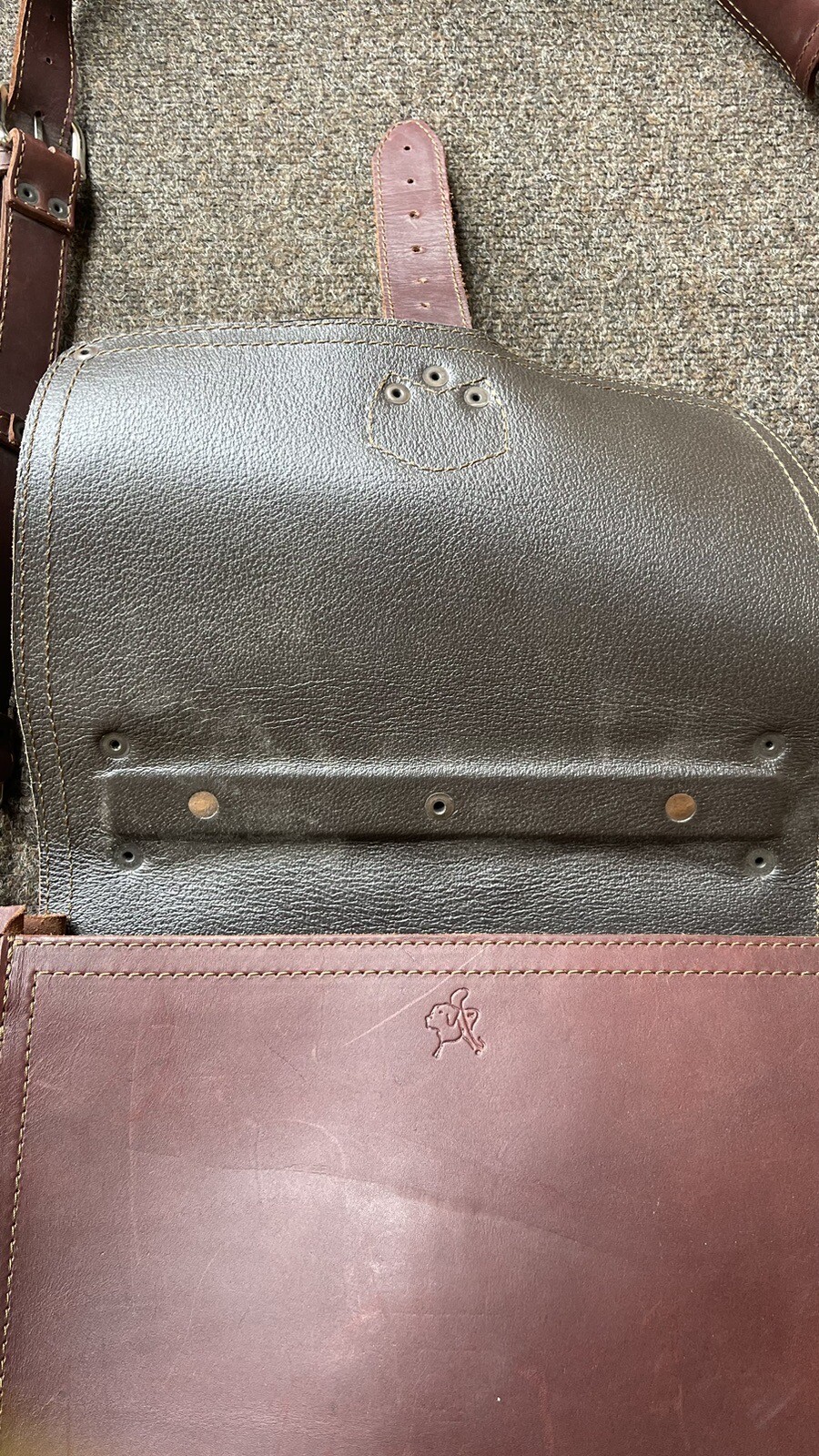 Saddleback Squared Leather Backpack Messenger Che… - image 20