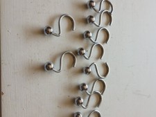 Chrome Ball Silver Shower Curtain Hooks