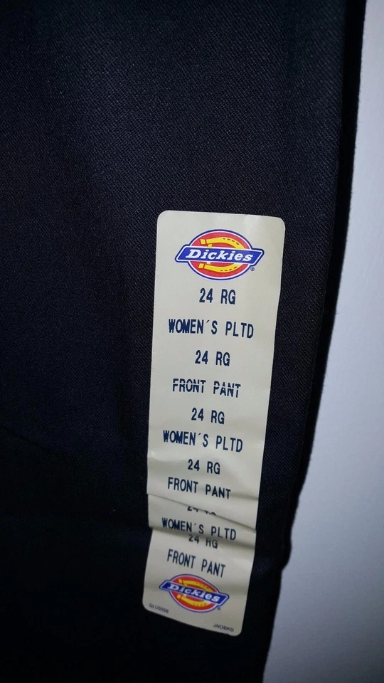 Pantalones Dickies para mujer talla 24 RG negros Scotchgard liberación de manchas sarga trabajo NUEVO Foto 3 de 4