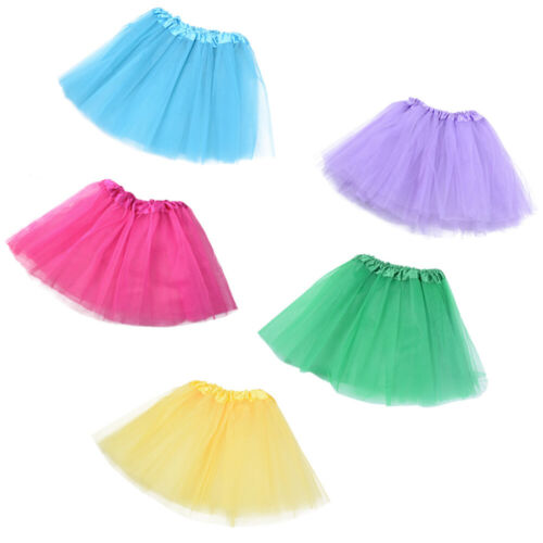 5 Pcs/set Kids Tutus 3 Layered Tulle Tutu Skirt Dress Girls Tutus Skirt