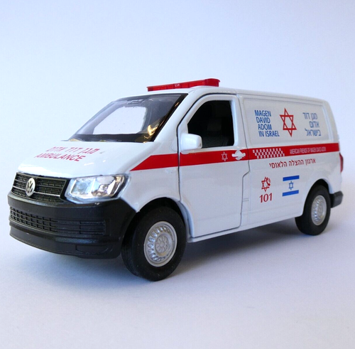 AMBULANCE ISRAEL MDA WELLY VOLKSWAGEN TRANSPORTER T6 VAN NO.43762 מד"א אמבולנס - Picture 11 of 14