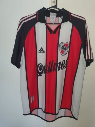 RIVER PLATE ARGENTINA 2nd AWAY FOOTBALL SHIRT 2001 SIZE 4 #10ARIEL ORTEGA - Picture 1 of 5