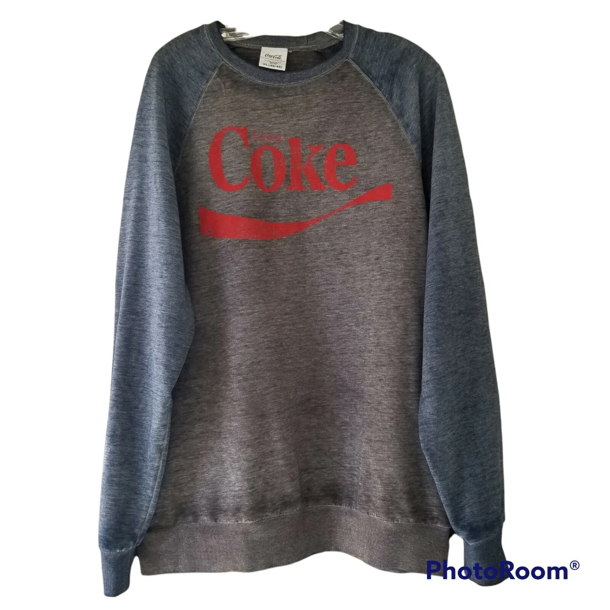 Official Coca Cola Enjoy Coke Distressed Logo Sweatshirt Size XL