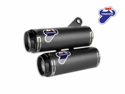 96480321A TERMIGNONI PAIR SILENCERS APPROVED CARBON FOR MONSTER 1200 2014-16 - Picture 1 of 1
