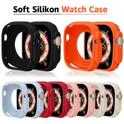 Weich Silikon Hülle Case Bumper für Apple Watch Ultra 3 2 Ultra 49mm Schutzhülle