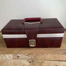 Vintage Leather-like 30 Cassette Holder Carrying Case
