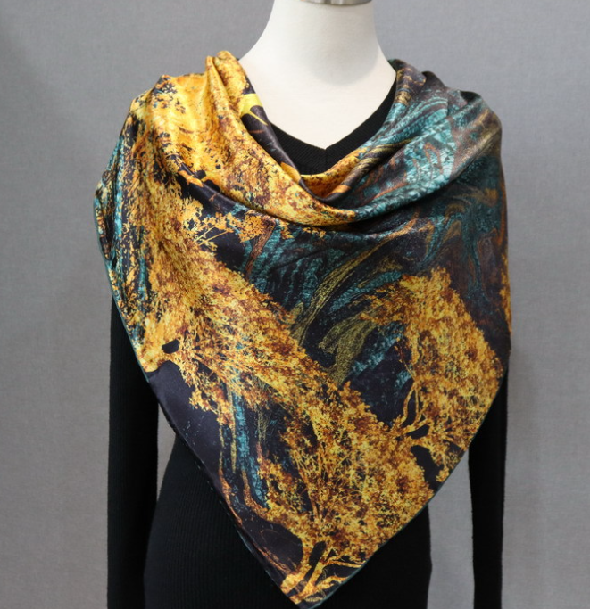 Sallys 100% Mulberry Silk Square Scarf 43