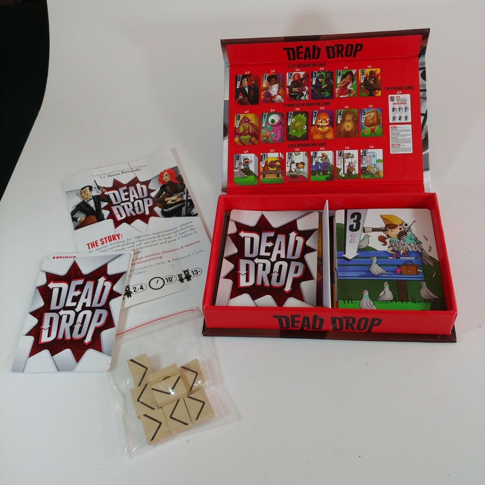 DEAD DROP: A quick and Clever Card Game, 2015 Crash Games, GREAT CONDITION