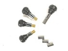 (4) TR413 SNAP-IN TIRE VALVE STEMS CHROME SLEEVES & CAP GOLF CART ATV TR 413C