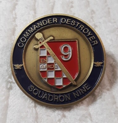 AUTHENTIC USN DESTROYER SQUADRON COMDESRON 9 PACIFIC FLEET RARE CHALLENGE COIN