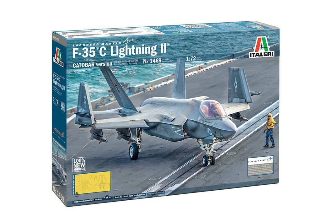 Italeri 1469 F-35C Lightning II CATOBAR Version 1:72 Aircraft Model Kit - Image 5