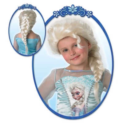 KINDER ELSA PERÜCKE  BLOND # Karneval Fasching  Disney Frozen Eiskönigin Mädchen