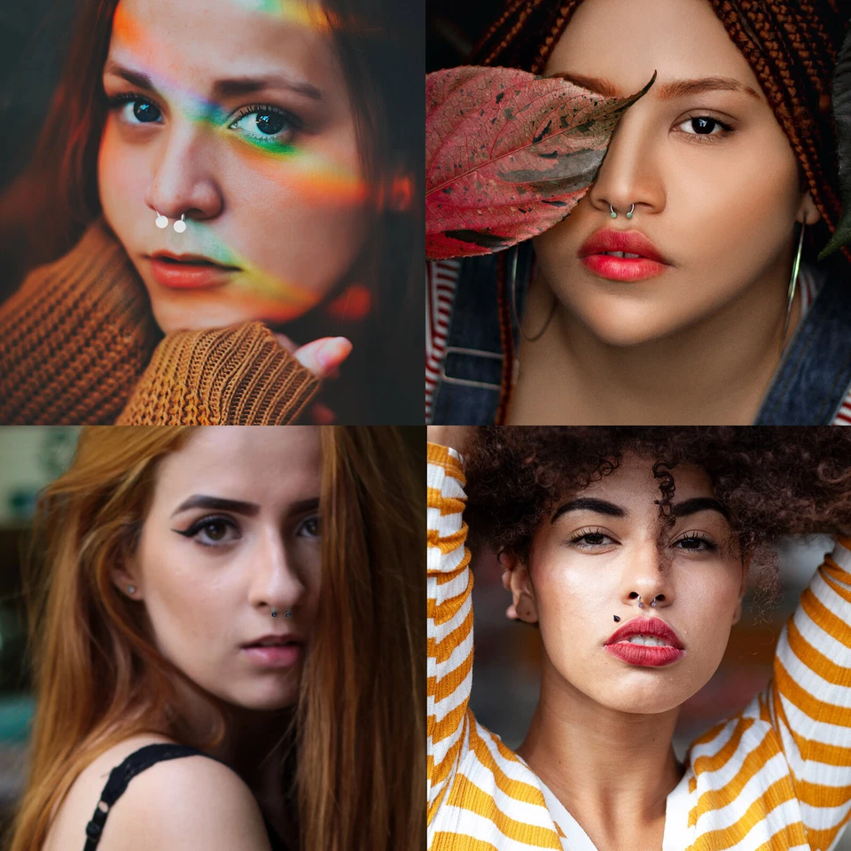 14G Stone Nose Hoop Rings Belly Button Rings Industrial Babell Cartilage Earring - Image 2 of 4