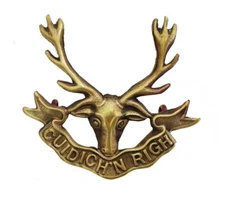 Seaforth Highlanders Cap Badge Brass Metal