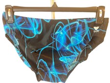 TYR Swim Bikini Bottom - Size Large- Size 38 Black/Blue NWOT
