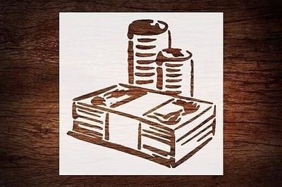 Custom Money Cash Coin Dollar Stencil 5.5 x 5.5 - Precision Design for Artistic