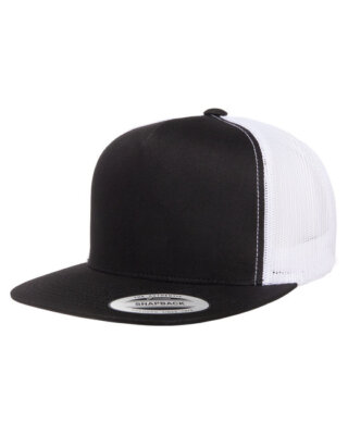 Yupoong 6006 YP Classics 5-Panel Trucker Hat Mesh Back Snapback Flat Bill Cap