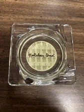 VTG Holiday Inn Hotel Ashtray Square Clear Glass 1980s 4” X 4” Free Shipping