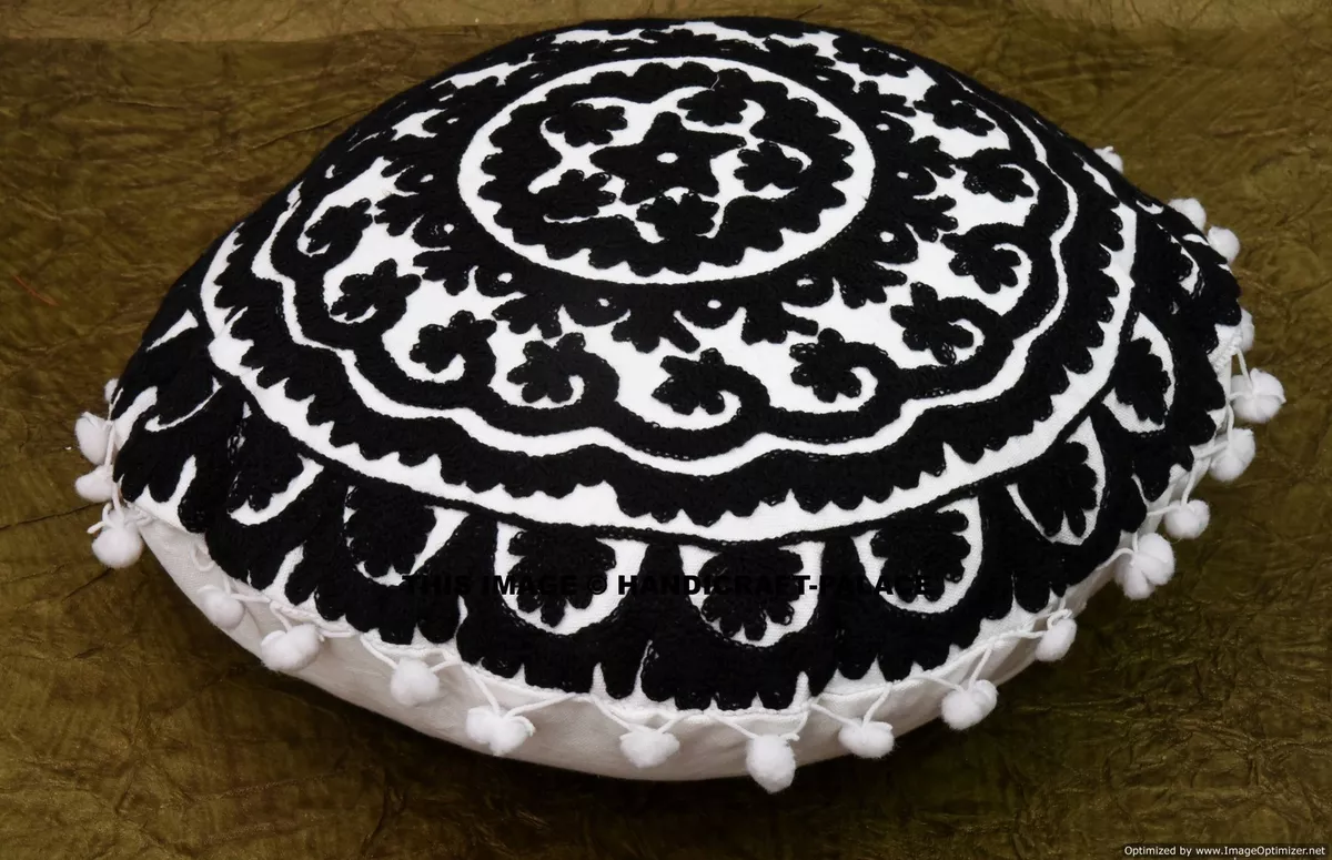 Round boho shop pillows