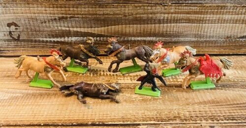 Lot Of 7 Vintage 1971 Britains LTD Deetail Medieval Knight Horse Figures