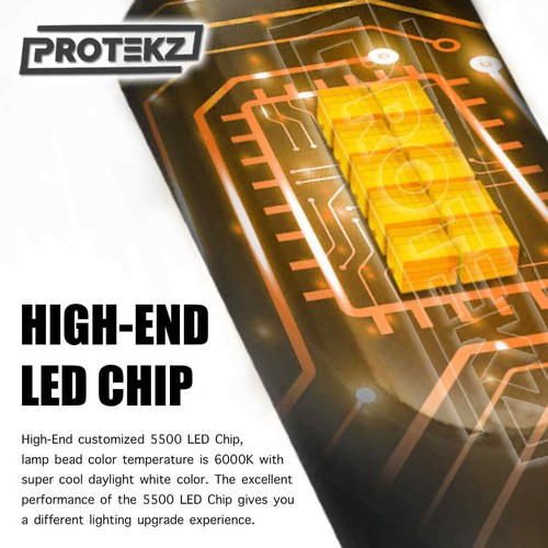 H13 9008 LED Headlight Bulbs Protekz High&Low Dual Beam 60000K Xenon White Kit - Picture 10 of 12