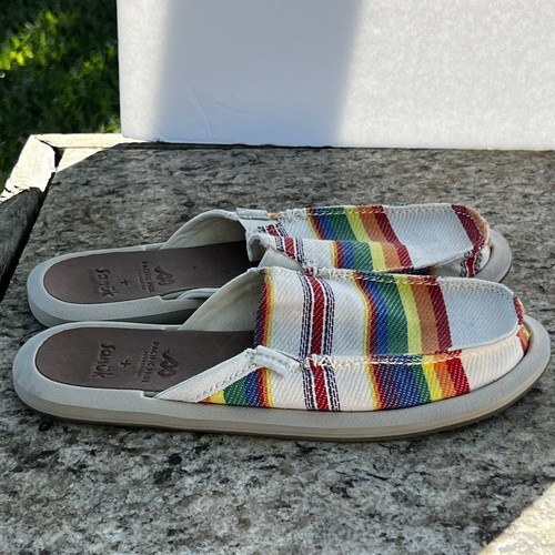 Sanuk X Pacific Pride We Got Your Back Size US 7 Womens Sidewalk Surfer  Sandals | eBay