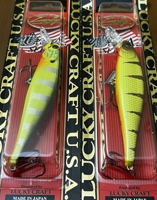 2 Lucky Craft Pointer 100 SP Jerkbait Lures GORGEOUS PURP CHART/NORTHERN WALLEYE