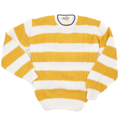 Borrelli Napoli Oversized Striped Knit Cotton Sweater M (fits L/XL) NWT