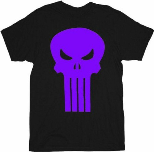 Punisher Movie Neon Purple Skull Logo 